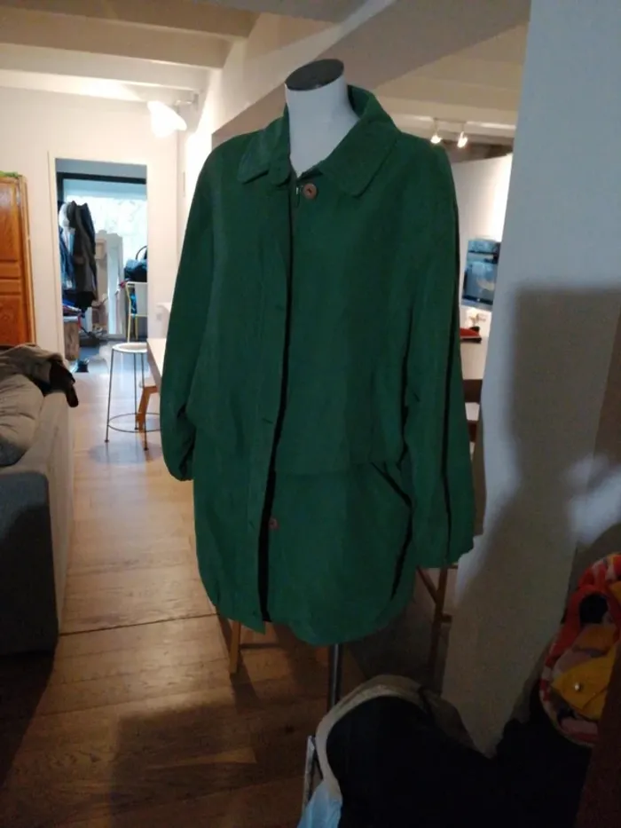 Manteau vert vintage taille 46 - photo numéro 3