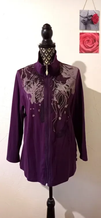 🌸 Veste légère zippée, Laura Kent, taille 44