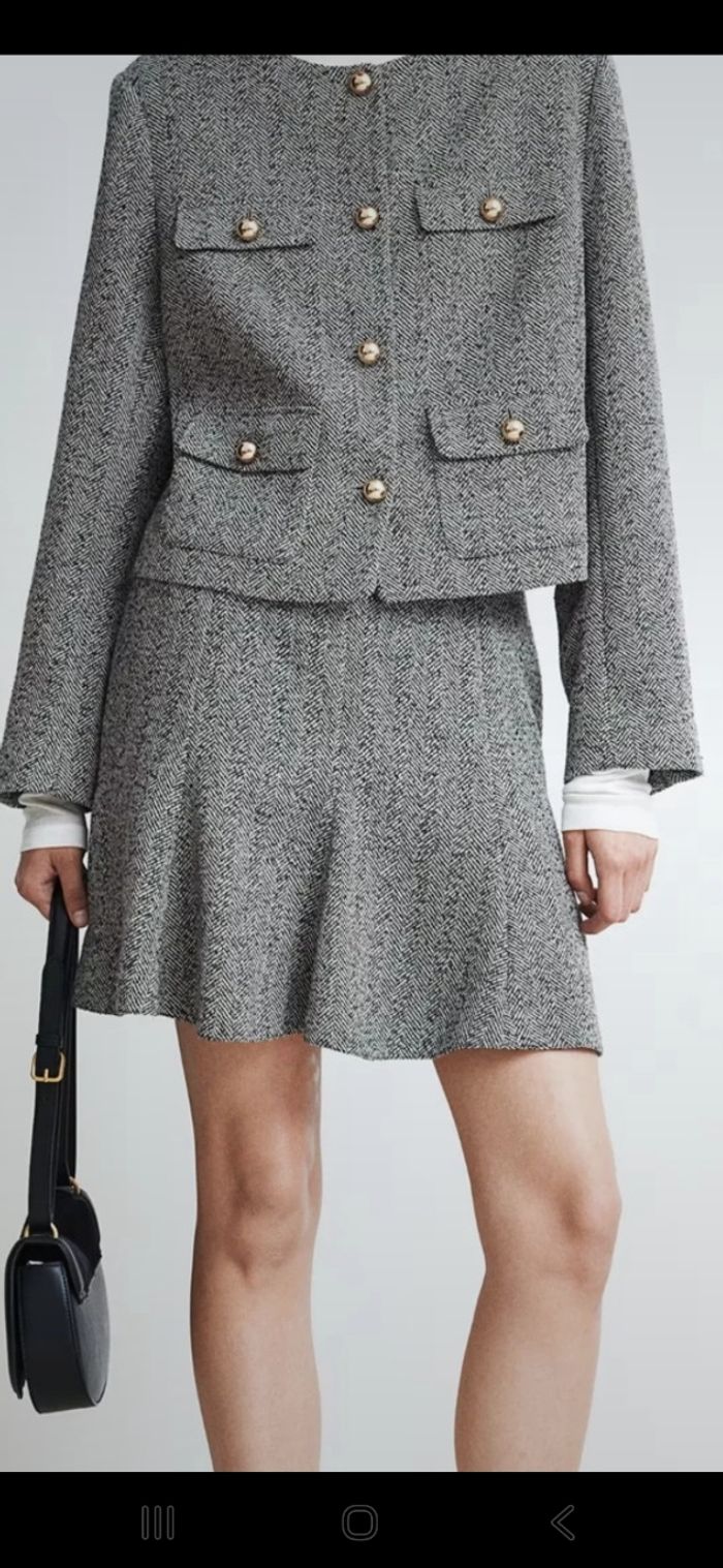 Ensemble blazer jupe h&m  xs - photo numéro 3