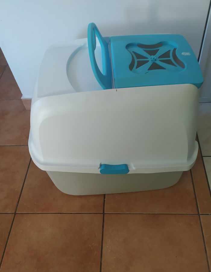Grand bac à litière pour chat en excellent état de marque Catit avec pelle à litière incluse Très bo - photo numéro 7