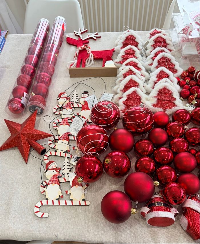 Décorations rouge sapin de Noël - photo numéro 4