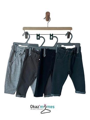 LOT de 4 pantalons confortables - Bébé fille 12 mois