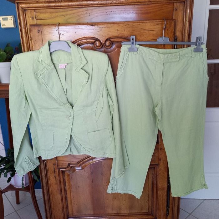 Ensemble en Lin, Influx, vert, taille 40/42