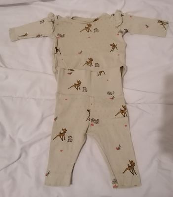 Ensemble bodie+pantalon beige taille 1-2 mois