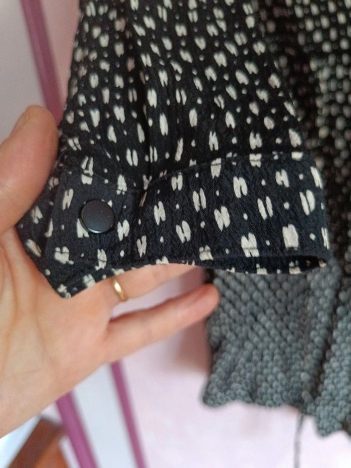 Robe Mango marine écru à motifs T.M(38) - photo numéro 8