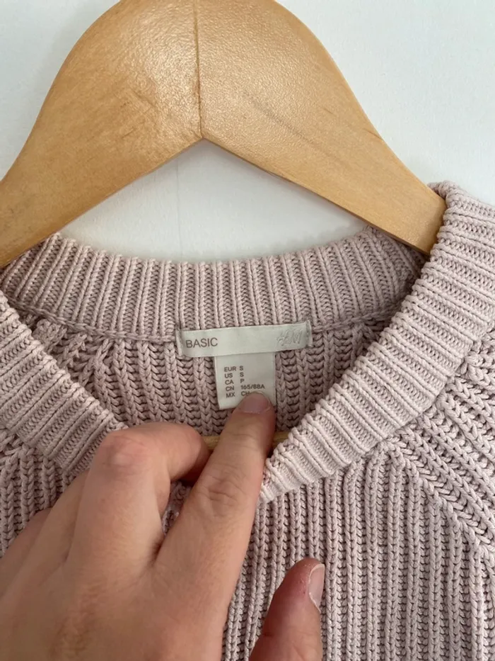 Pull maille rose h&m taille S - photo numéro 2