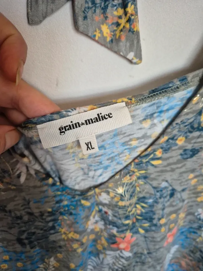 Blouse Fleurie Grain de Malice taille xl - photo numéro 2