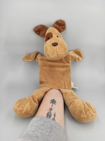 Doudou Marionnette Chien Beige Histoire d'Ours