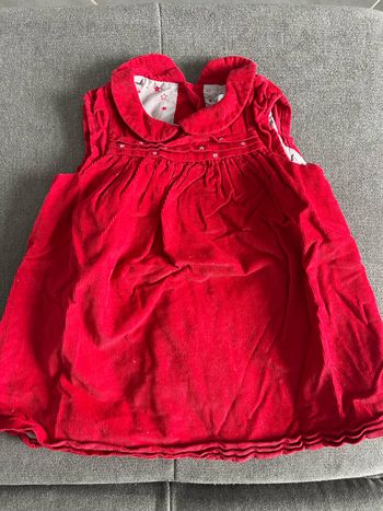 Robe sans manches en velours 3 mois