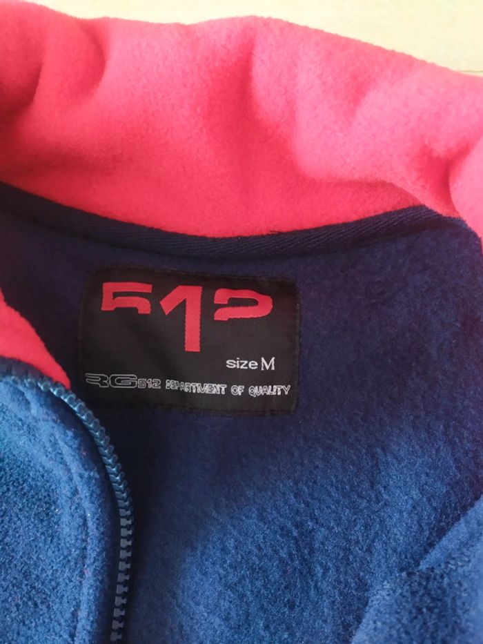 Gilet zippé polaire homme bleu marine et rouge taille M RG512 - photo numéro 3