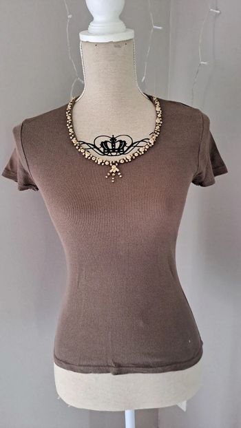 Tee shirt coton marron sable Burton t. S