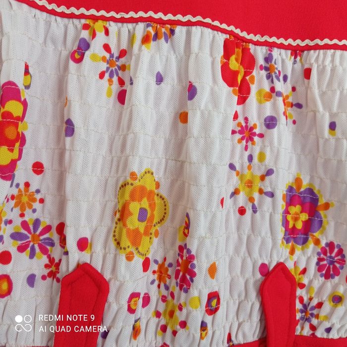 Robe rouge et blanche vintage t34/36 - photo numéro 3