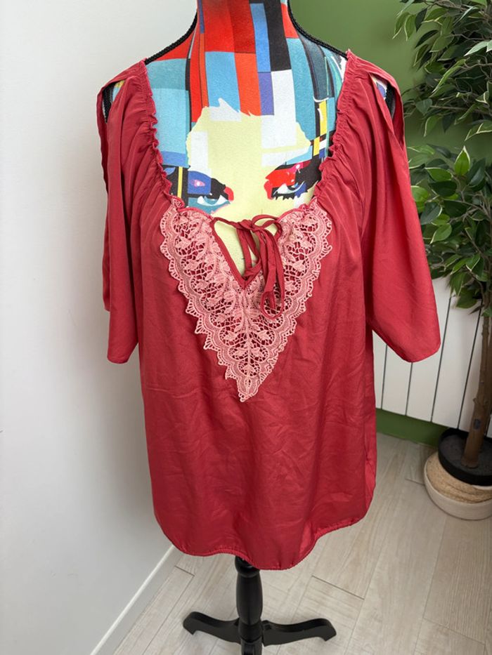 Blouse Blancheporte | Rouge avec motifs | Taille 42