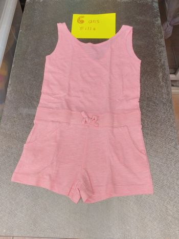 Combishort 6 ans fille In Extenso rose fluo