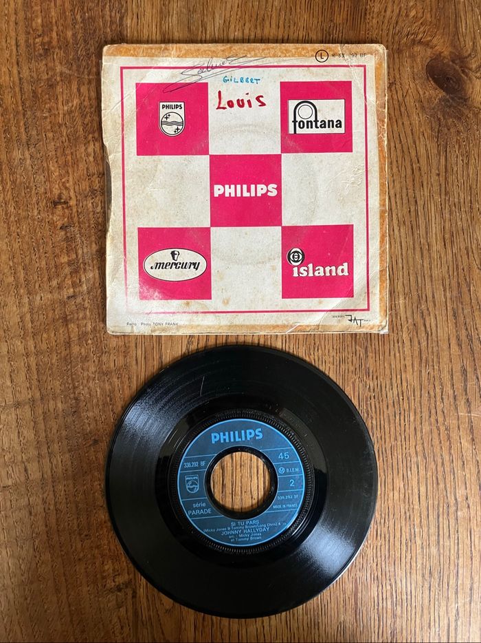 VInyle 45 tours-Johnny Hallyday-Ceux que l’amour a blessés - photo numéro 2