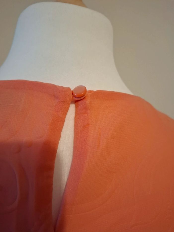 Robe fluide à motifs rose/corail LC Waikiki taille M 38 - photo numéro 9