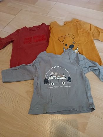 Lot t-shirt manches longues - 3 mois