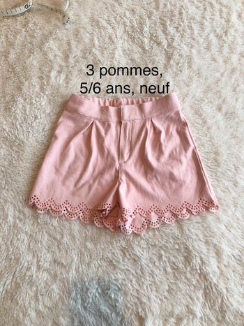 Short rose doux 3 pommes F5a