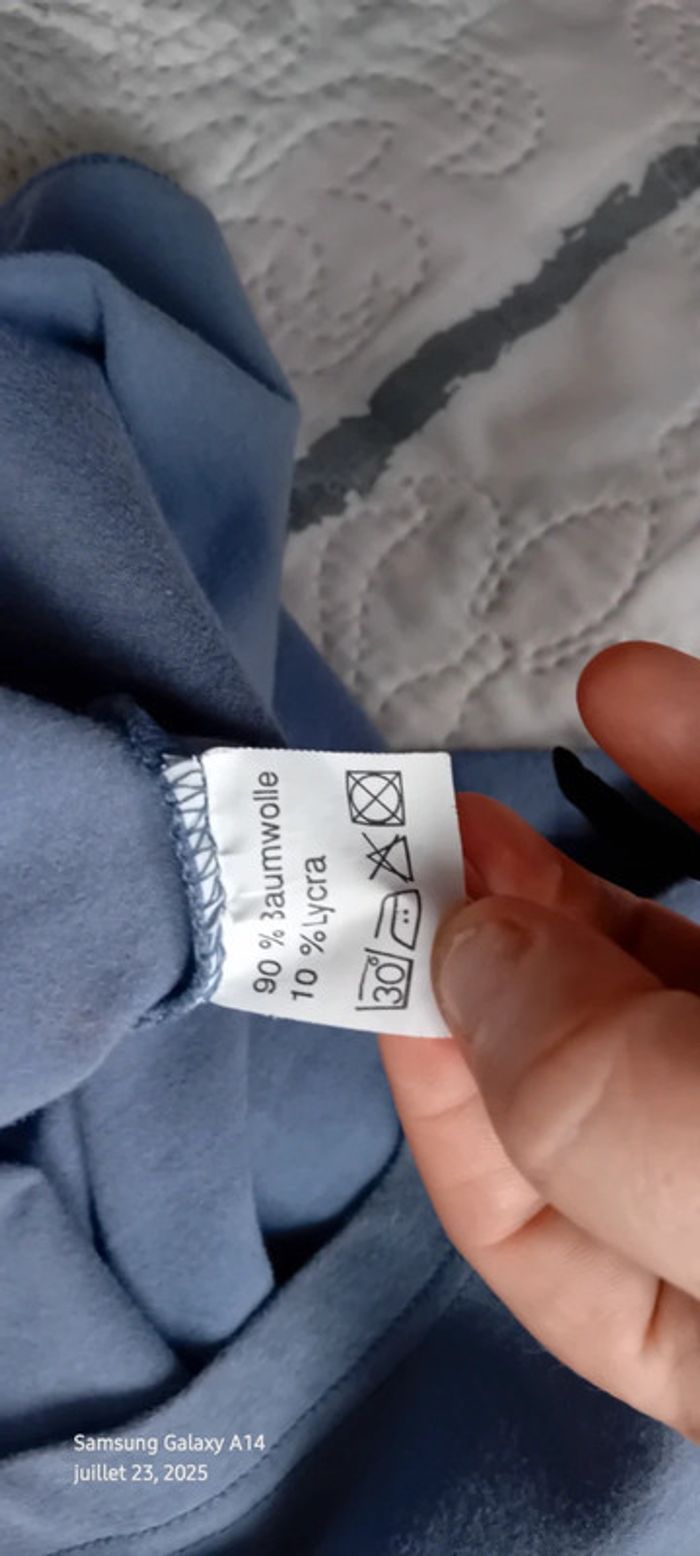 Haut manches longues col rond avec noeud bleu femme M vestino - photo numéro 19