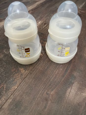 Lot 2 biberons 130 ml
