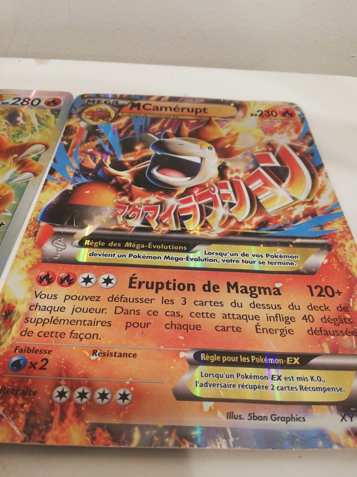 Grandes cartes pokémons Charizard Vstar , Arceus Vstar et Mega CAMÉRUPT EX - photo numéro 4
