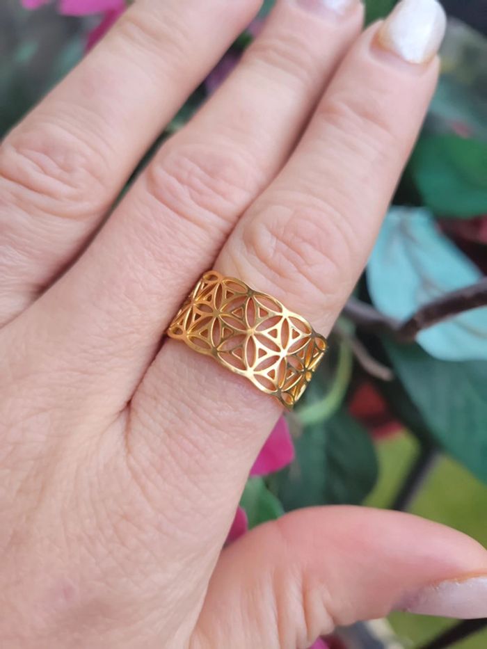 Bague ajustable fleur de lys - photo numéro 5