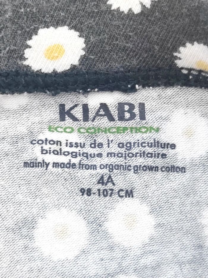 Legging gris fleur blanc jaune / Kiabi - 4ans / 98 - 107cm - photo numéro 4