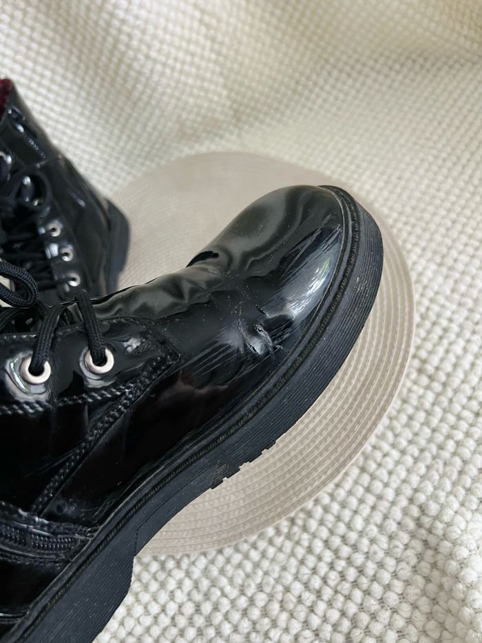 Bottines vernis noir zippées taille 39 La Halle - photo numéro 7