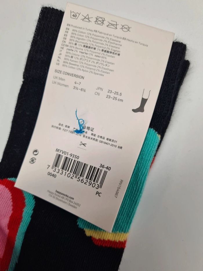 2 paires de chaussettes happy socks - photo numéro 3