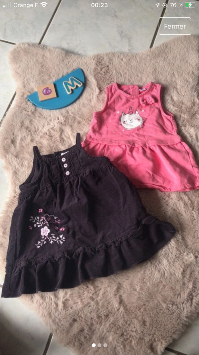 Lot robes fille 6mois