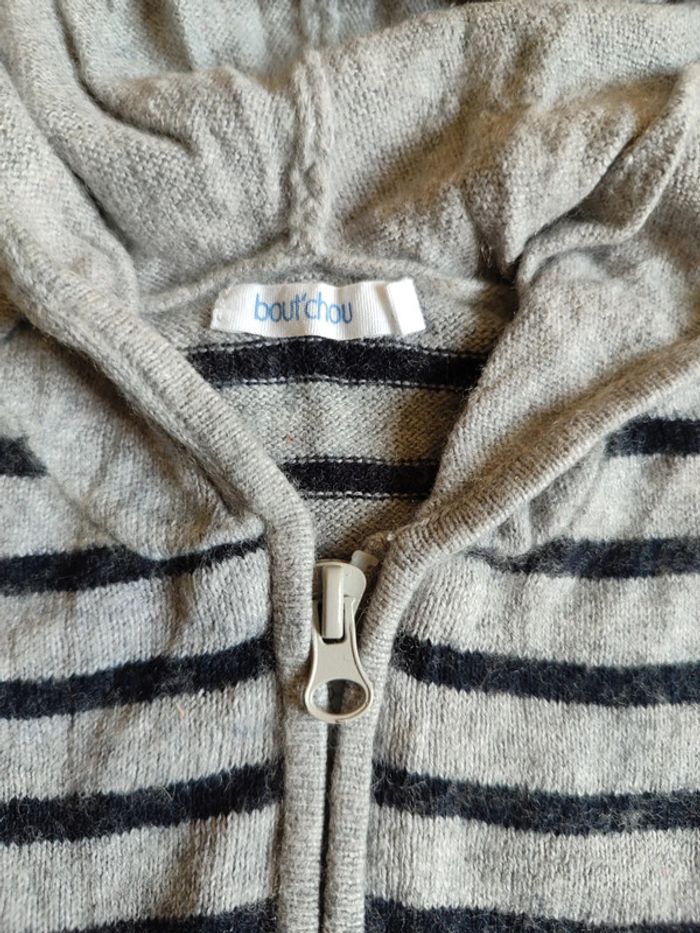 Lot ensemble pantalon + gilet zippé à capuche en 6M - photo numéro 6