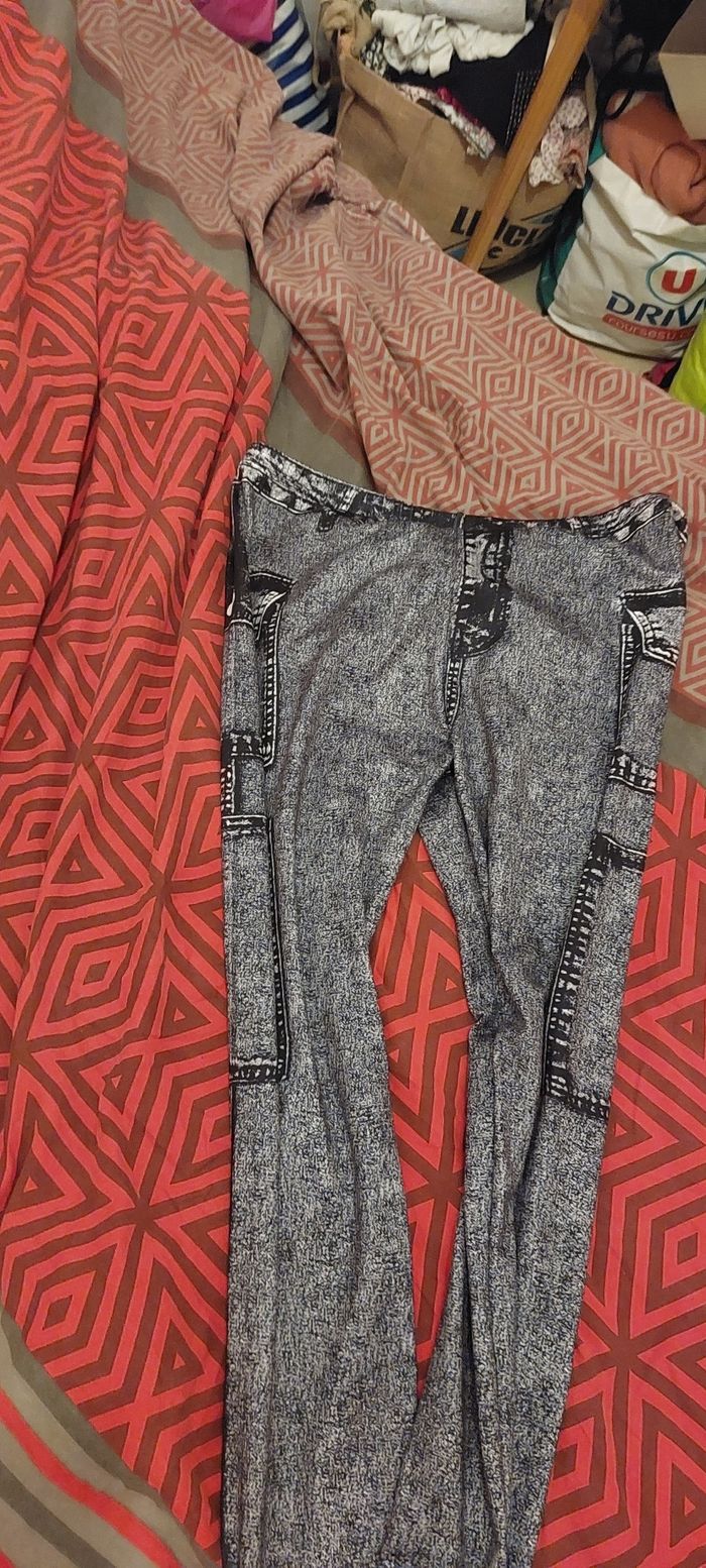 Legging femme imitation jean 9 - photo numéro 2