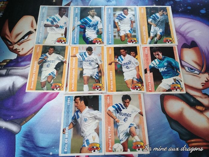 Lot Carte Olympique Marseille Official football cards panini 1994 set rare 94 OM