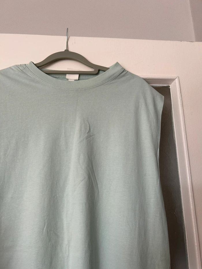 T-shirt robe sans manche turquoise h&m S - photo numéro 4