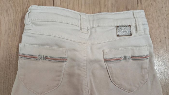 Jeans blanc et orange IKKS 18 Mois - photo numéro 7