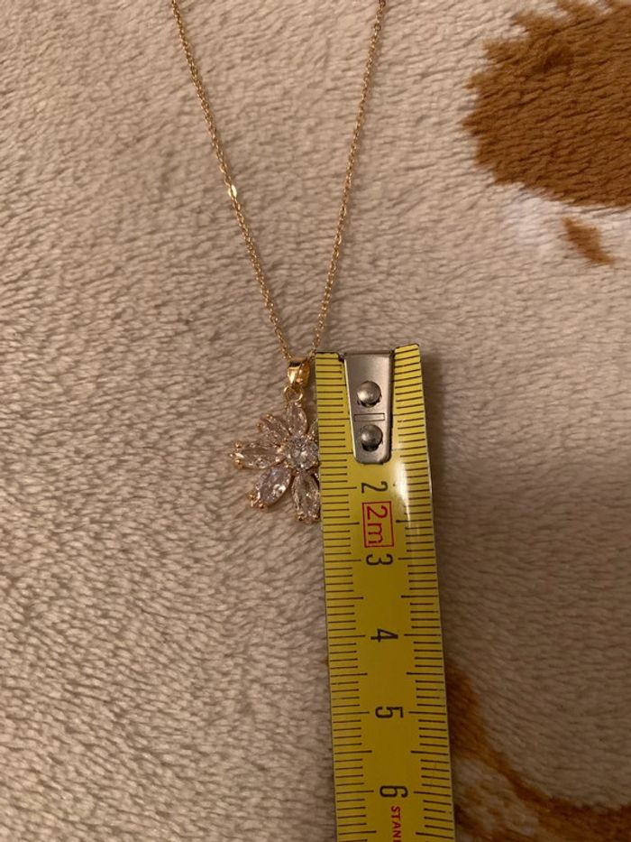 Collier fleur vintage en acier inoxydable - photo numéro 5