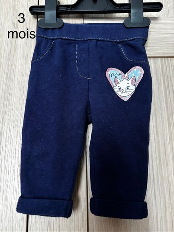 Pantalon bleu Marie DISNEY t.3m