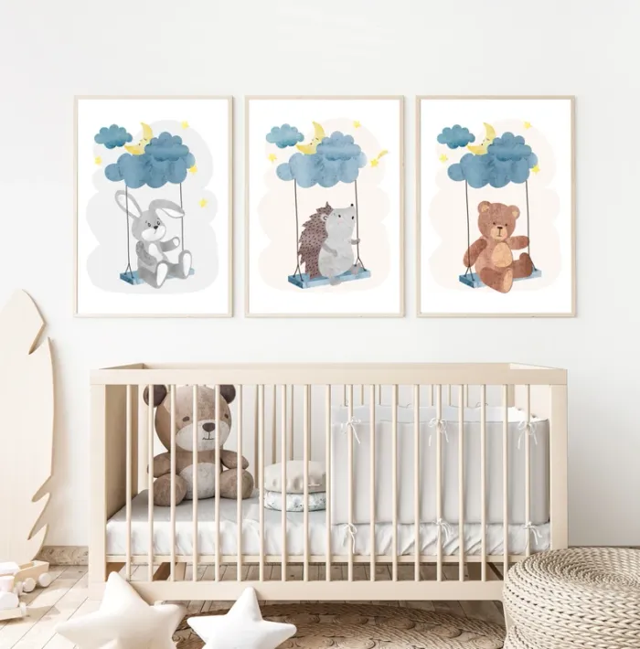 Affiches “Balade dans les Nuages” pour chambre enfant - photo numéro 3