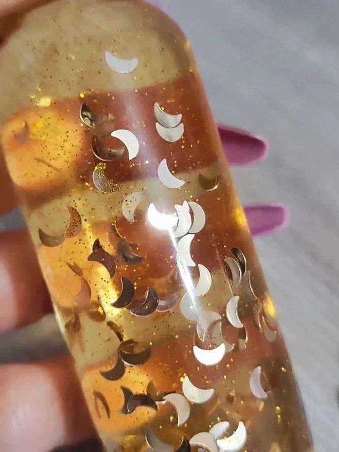 Jeu sensoriel retour au calme, jouet d’éveil coloré lunes dorées - photo numéro 8