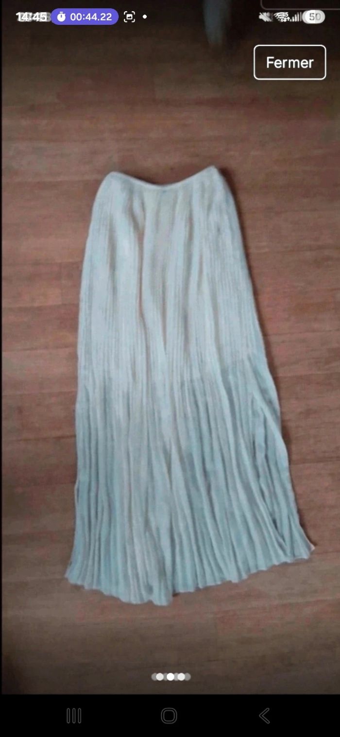 Jupe longue H&M blanche taille S très bon état - photo numéro 2