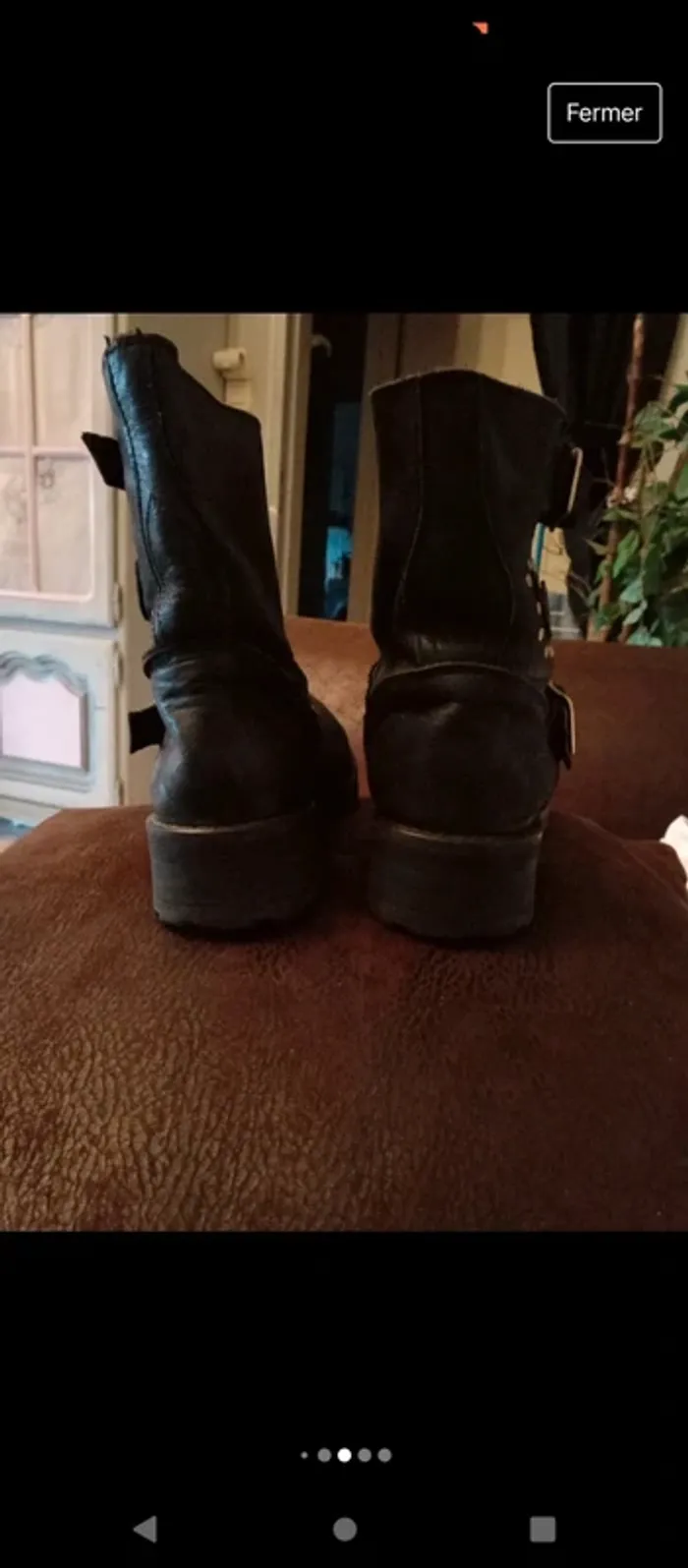 Paire de bottine en cuir cloutées , - photo numéro 5