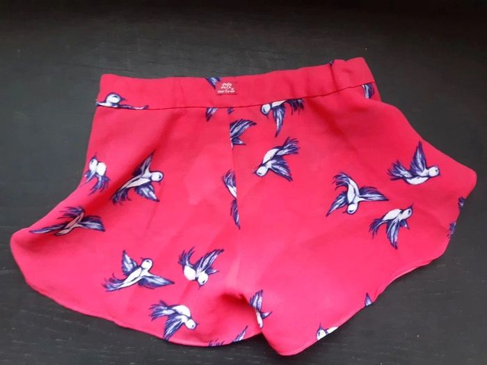 Short été Lili gaufrette 2 ans rose oiseau - photo numéro 2