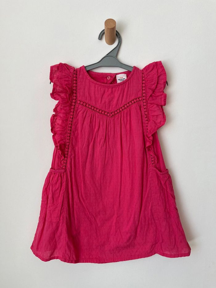 Robe d’été fuchsia avec détails brodés - Tape à l'oeil 5 ans (110cm) - photo numéro 2