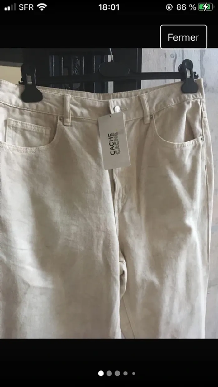 Magnifique jeans en 42 de marque Cache cache avec étiquettes - photo numéro 5