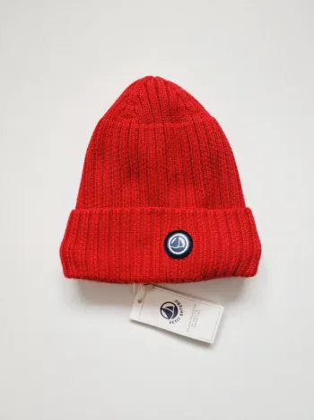 Petit Bateau - Bonnet doublé polaire - Rouge - Neuf avec étiquette ! (50 cm)