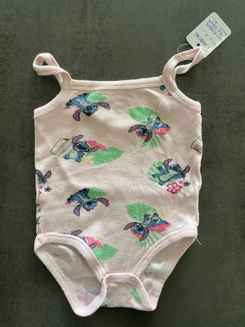 Bodie rose Stitch Disney 6 mois/63-69 cm [76B070]
