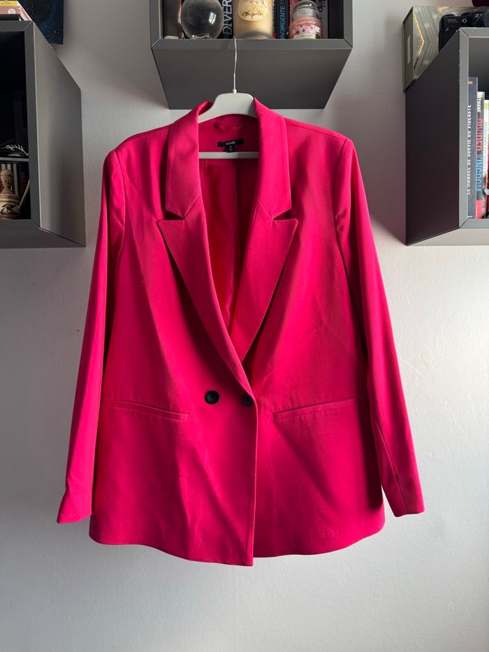 Veste blazer rose fuschia Kiabi