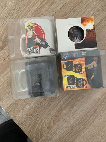 4 tasses one piece naruto l’attaque des titans game of Thrones