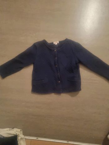 Gilet bleu marine paillettes