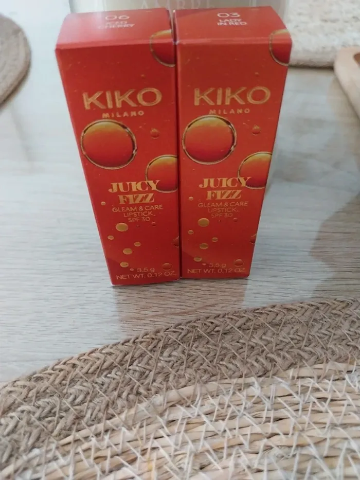 Lots rouges à lèvres Kiko gamme Juicy Fizz